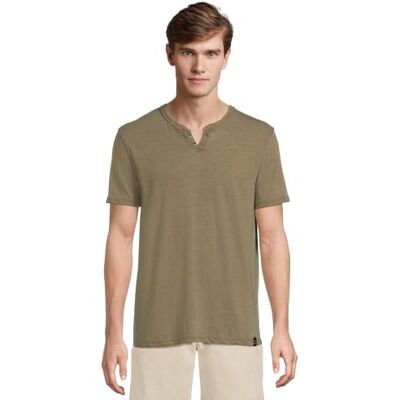 Lucky Brand Venice Burnout Maglietta Con Scollo A Tacca heren T-Shirt (1-Pack) Lucky Brand Venice Burnout Maglietta Con Scollo A Tacca heren T-Shirt (1-Pack)
