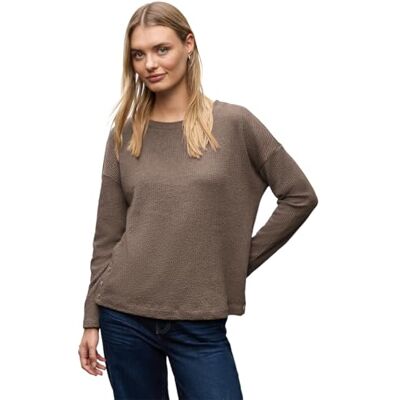 Street One Structuurshirt met knopen Silk Brown Mel. 44 Street One Structuurshirt met knopen Silk Brown Mel. 44