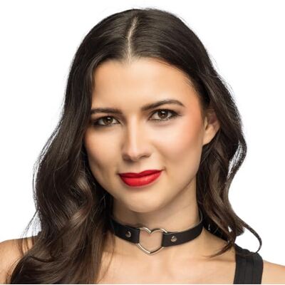 Boland Hartketting, choker met hanger Sieraden voor punk-kostuum, festival, carnaval, cosplay, themafeest, gothic, biker Boland Hartketting, choker met hanger Sieraden voor punk-kostuum, festival, carnaval, cosplay, themafeest, gothic, biker