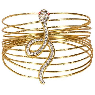 Boland 64426 Noble of the Nile, armsieraad met slang, gouden armband, Egypteres, Cleopatra, modesieraad, carnaval, themafeest Boland 64426 Noble of the Nile, armsieraad met slang, gouden armband, Egypteres, Cleopatra, modesieraad, carnaval, themafeest