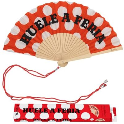 Fisura Originele waaier met opschrift "Rucht nach Messe", waaiers voor de houten beurs, rode handventilator met hanger, grappig cadeau-idee, 42,5 x 23 cm Fisura Originele waaier met opschrift "Rucht nach Messe", waaiers voor de houten beurs, rode handventilator met hanger, grappig cadeau-idee, 42,5 x 23 cm