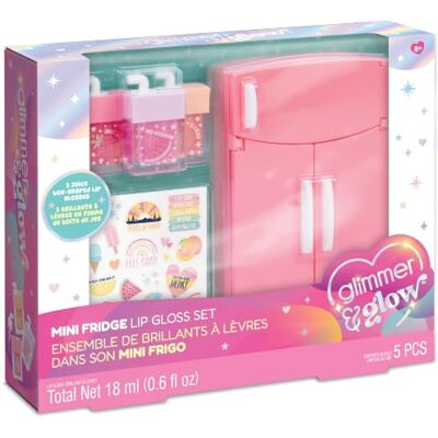 Make It Real 2970017 Mini koelkast lipglosset, voor kinderen vanaf 8 jaar Glimmer & Glow Lipgloss voor kinderen, met aardbeien-, perzik- en vanillegeur, stijlvolle opslag Make It Real 2970017 Mini koelkast lipglosset, voor kinderen vanaf 8 jaar Glimmer & Glow Lipgloss voor kinderen, met aardbeien-, perzik- en vanillegeur, stijlvolle opslag