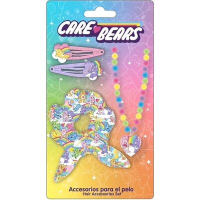 CERDÁ LIFE'S LITTLE MOMENTS Care Bears Beauty-set met pincet, scrunchie en halsketting voor kinderen, haaraccessoires met kleurrijke en grappige designs CERDÁ LIFE'S LITTLE MOMENTS Care Bears Beauty-set met pincet, scrunchie en halsketting voor kinderen, haaraccessoires met kleurrijke en grappige designs