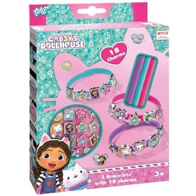 Totum TM ESSENTIALS Gabby's armbandenset met 18 verschillende hangers, bedelhangerset, ideaal als kindercadeau en meisjesaccessoire Totum TM ESSENTIALS Gabby's armbandenset met 18 verschillende hangers, bedelhangerset, ideaal als kindercadeau en meisjesaccessoire