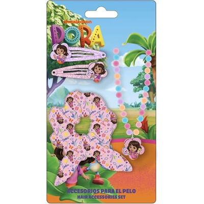 CERDÁ LIFE'S LITTLE MOMENTS Dora de ontdekkingsreiziger, beautyset, kinderset met pincet, scrunchie en halsketting, haaraccessoires in Dora Design CERDÁ LIFE'S LITTLE MOMENTS Dora de ontdekkingsreiziger, beautyset, kinderset met pincet, scrunchie en halsketting, haaraccessoires in Dora Design