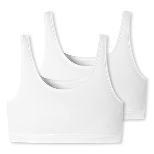 Schiesser 2 stuks bustier voor dames, biologisch katoen, 95/5 biologisch, Wit_174926, 44