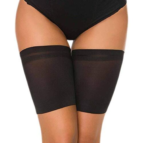 Voqeen Elastische dijbeenbanden dijbeenkousen dames anti-slip dijbeen anti-chafing banden thigh banden tegen dijbeen, zwart, S