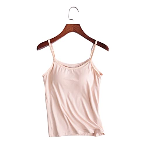 Aoguaro Tank met ingebouwde BH, Womens tank tops met ingebouwde beha verstelbare halter top beha, 2 in 1 bottoming shirt