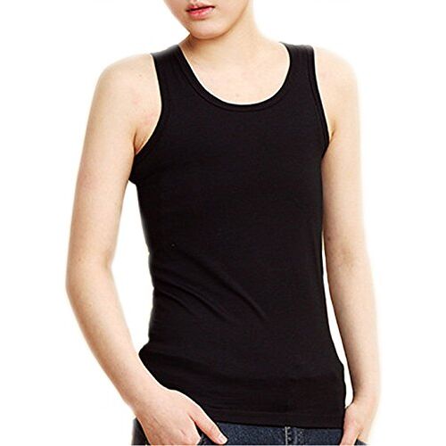 BaronHong Borstband korset zomer tank tops voor tomboy lesbiennes, zwart, S