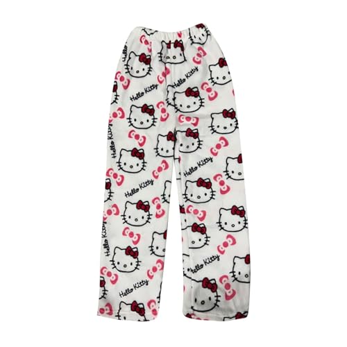 Generic Pyjama dames lang dames zachte kawaii pyjama anime comfortabele pyjama winter pyjama huispak herfst winter pyjama winter pyjama winter pyjama, wit-D., M