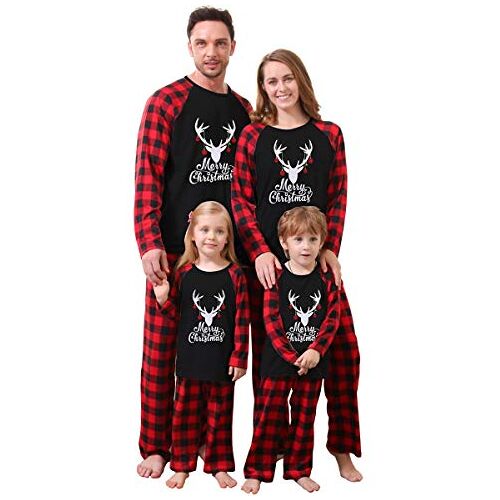 ZOEREA Kerst Familie Pyjama Outfit Dames Heren Kinderen Xmas Nachtkleding Homewear Familie Ouder-Kind set