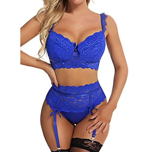 MAUXpIAO Sexy body voor dames, erotische lingerie voor dames, sexy lingerie van kant, warme slipje met kousenbanden, sexy set voor dames, sexy lingerie voor dames / C