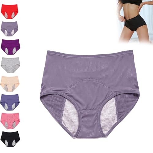 adnoon Rationalu Panties,Rationalu Underwear,Rationalu New Upgrade High Waist Leak Proof Panties (6XL,Light Purple)