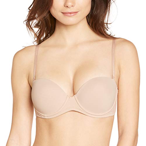 Calvin Strapless Push-up beha voor dames, strapless met beugel, Sand Dune, 80B