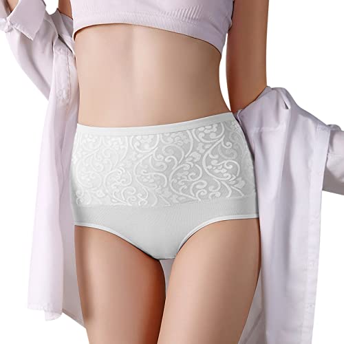 OIUHJN Dames Panty Hoge Taille Ademend Trigonometrisch Slipje Vrouwelijk Ondergoed Body Shaping Solid CottonSlips Compressielijfje Liposuctie, wit, XL