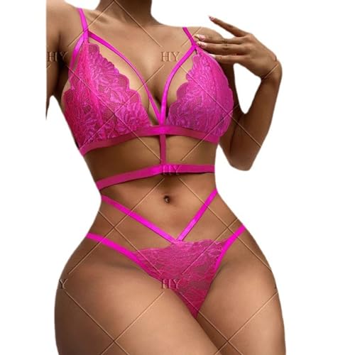 ZTIANEF open kruisSexy mesh cut-out driepunts bandje erotische lingerie set, 1,S