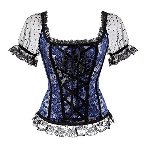 Zooma Dames Steampunk Gothic Corset Bauchweg Corsage Overbust Bustiers Top