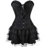 CABULE Korsetjurk Plus Size Gothic Tutu Korset Outfit Club Outfit Party Sexy Outfit-Zwart-AL