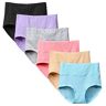 Yintry Damesslip, katoen, slip, hoge taille, slip, weekbed, ondergoed, keizersnede, onderbroek, multipack, 6 kleuren, M