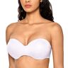 DOBREVA Dames Strapless Beha Push Up met Beugel Strapless Bandeau BHS wit 85C