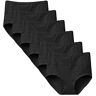 Yintry Damesslip, katoen, slip, hoge taille, slip, weekbed, ondergoed, keizersnede, onderbroek, multipack, 6, zwart, S