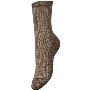 PIECES Glitter dames sokken 1-paar streep Biologisch katoenen vrouwen sokken Kleur: Beige, Maat: Onesize Beige PIECES Glitter dames sokken 1-paar streep Biologisch katoenen vrouwen sokken Kleur: Beige, Maat: Onesize Beige