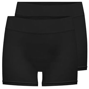 ONLY Womens Onlvicky S-Less Mini 2-Pack Noos Boy Short Panties, Zwart, XS/S ONLY Womens Onlvicky S-Less Mini 2-Pack Noos Boy Short Panties, Zwart, XS/S