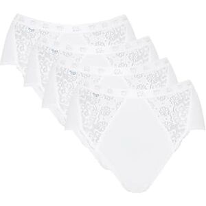 Sloggi Dames Chic Midi 4P Slip, wit, 42, wit, 42 Sloggi Dames Chic Midi 4P Slip, wit, 42, wit, 42