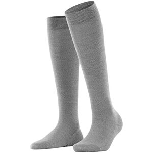 FALKE Dames Kniekousen Softmerino W Kh wol katoen lang eenkleurig 1 paar, Grijs Light Grey Melange 3830, 39-40 FALKE Dames Kniekousen Softmerino W Kh wol katoen lang eenkleurig 1 paar, Grijs Light Grey Melange 3830, 39-40