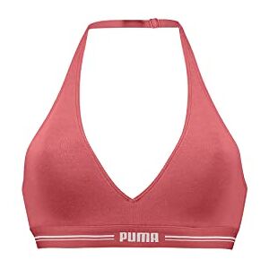 Puma Dames Gepolsterde Halter Top - Rood Katoen - Maat Large - Top Puma Dames Gepolsterde Halter Top - Rood Katoen - Maat Large - Top