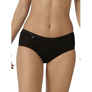 Sloggi Dames Basic+ Midi Brief 3 Pack, Zwart, 40 Sloggi Dames Basic+ Midi Brief 3 Pack, Zwart, 40