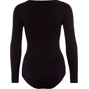 FALKE Dames Body Fine Cotton Crew Neck W Bo katoen lichaam met lange mouwen 1 stuk, Zwart Black 3009, M 40-42 FALKE Dames Body Fine Cotton Crew Neck W Bo katoen lichaam met lange mouwen 1 stuk, Zwart Black 3009, M 40-42