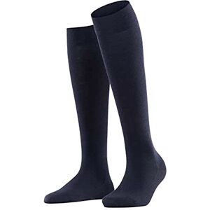 FALKE Dames Kniekousen Softmerino W Kh wol katoen lang eenkleurig 1 paar, Blauw Dark Navy 6379, 37-38 FALKE Dames Kniekousen Softmerino W Kh wol katoen lang eenkleurig 1 paar, Blauw Dark Navy 6379, 37-38