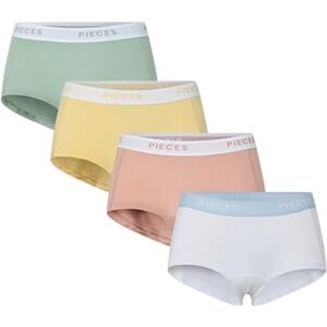 PIECES Boxershorts voor dames, Jade Ghaz Misr Bwhi 4 Pack W Jade Ghaz Misr Bwhi, S PIECES Boxershorts voor dames, Jade Ghaz Misr Bwhi 4 Pack W Jade Ghaz Misr Bwhi, S