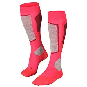 FALKE Dames Skisokken SK2 Intermediate W Kh wol functioneel materiaal warm dik 1 paar, Rood Rose 8680, 39-40 FALKE Dames Skisokken SK2 Intermediate W Kh wol functioneel materiaal warm dik 1 paar, Rood Rose 8680, 39-40