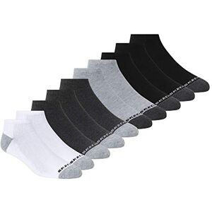 Skechers Men's 10 Pack No Show Socks, White/Black, One Size Skechers Men's 10 Pack No Show Socks, White/Black, One Size