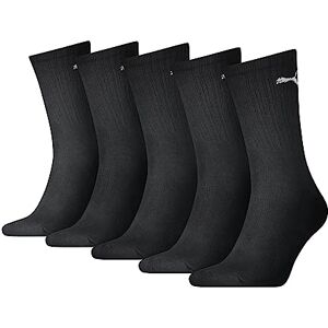 PUMA Uniseks crew sokken (set van 5), zwart, 39-42 EU PUMA Uniseks crew sokken (set van 5), zwart, 39-42 EU