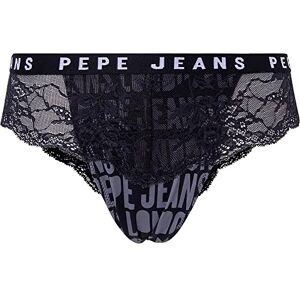 Pepe Jeans Dames Allover Logo Brazilia Bikini Stijl Ondergoed, Zwart, XL Pepe Jeans Dames Allover Logo Brazilia Bikini Stijl Ondergoed, Zwart, XL
