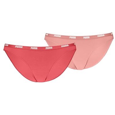 PUMA Bikini ondergoed voor dames (set van 2), Coral Combo, XS PUMA Bikini ondergoed voor dames (set van 2), Coral Combo, XS
