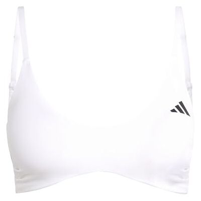 adidas dames Optime Essentials Workout Light Support Adjustable Straps Bra, white, M adidas dames Optime Essentials Workout Light Support Adjustable Straps Bra, white, M