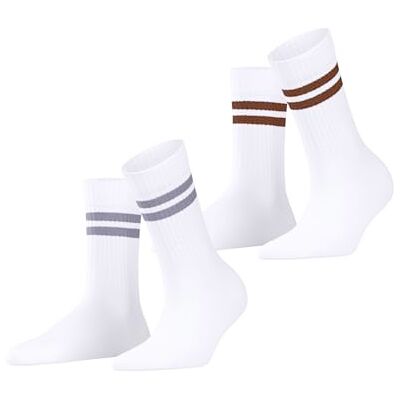 ESPRIT Dames Sokken Tennis Stripe Multipack W So katoen gedessineerd 2 paar, Wit Raw White 2090, 35-38 ESPRIT Dames Sokken Tennis Stripe Multipack W So katoen gedessineerd 2 paar, Wit Raw White 2090, 35-38