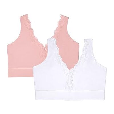 Fruit of the Loom Draadloze bralette voor dames, van katoen, met volledige bedekking, ondoorzichtig, blushing roze/wit, 3XL Meer, Blushing Rose/Wit, 3XL Fruit of the Loom Draadloze bralette voor dames, van katoen, met volledige bedekking, ondoorzichtig, blushing roze/wit, 3XL Meer, Blushing Rose/Wit, 3XL