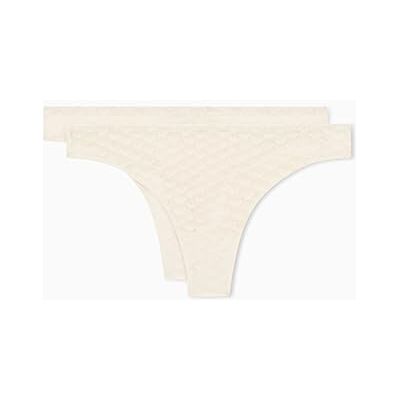 Giorgio Armani Dames Allover Eagle MESH 2-Pack String Slipje, Wit, M, Wit, M Giorgio Armani Dames Allover Eagle MESH 2-Pack String Slipje, Wit, M, Wit, M