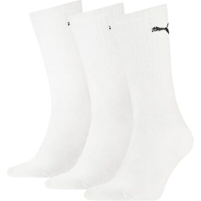 PUMA Uniseks crew sok (set van 3), wit, 42 PUMA Uniseks crew sok (set van 3), wit, 42