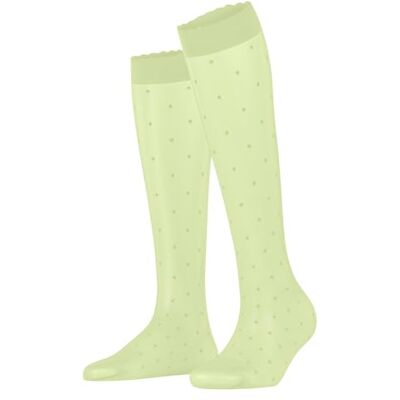 FALKE Dames Kniekousen Dot 15 DEN W Kh sheer gedessineerd 1 paar, Groen Lemon 7498, 35-38 FALKE Dames Kniekousen Dot 15 DEN W Kh sheer gedessineerd 1 paar, Groen Lemon 7498, 35-38