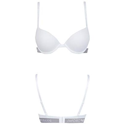 Giorgio Armani Push Up Bra Iconic Cotton damesbeha, Wit, 80C Giorgio Armani Push Up Bra Iconic Cotton damesbeha, Wit, 80C