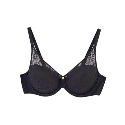 Dagi Dames Underwire Fixed Strap Minimiser Bra, zwart, 80C Dagi Dames Underwire Fixed Strap Minimiser Bra, zwart, 80C