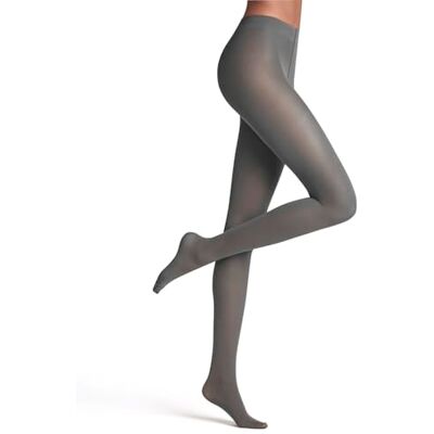 FALKE Dames Panty Matt Deluxe 30 DEN W Ti sheer eenkleurig 1 paar, Grijs Flanell 3210, S FALKE Dames Panty Matt Deluxe 30 DEN W Ti sheer eenkleurig 1 paar, Grijs Flanell 3210, S
