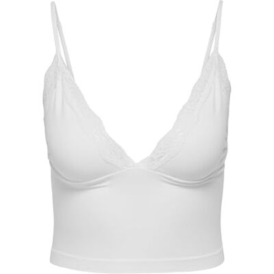 ONLY Dames Onlvicky Lace Singlet V-Neck Acc, Bright White, m, wit (bright white), M ONLY Dames Onlvicky Lace Singlet V-Neck Acc, Bright White, m, wit (bright white), M