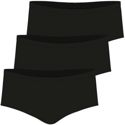 Athena Ecopack, set van 3 boxershorts, dameslingerie, Zwart, M Athena Ecopack, set van 3 boxershorts, dameslingerie, Zwart, M